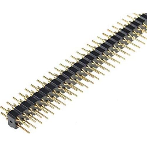 50PCS 2X40 PIN Double row MALE 2.54MM PITCH Round PIN Header connector Strip 2*40 80PIN FOR PCB BOARD ARDUINO