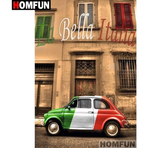 HOMFUN Full Square/Round Drill 5D DIY Diamond Painting "Color car" Embroidery Cross Stitch 5D Home Decor Gift A07417