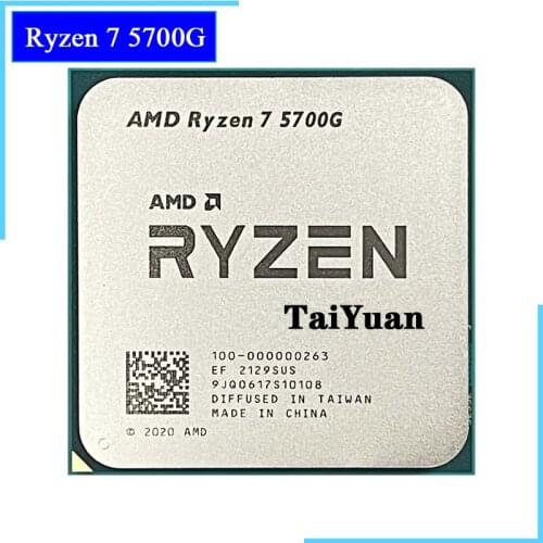 AMD Ryzen 7 5700G R7 5700G 3.8GHz Eight-Core 16-Thread 65W CPU Processor L3=16M 100-000000263 Socket AM4