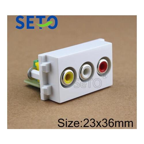 SeTo 128 Type RCA AV Audio Module Free Welding Audio Connector Keystone For Wall Plate Socket