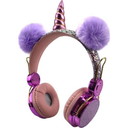 Bluetooth Unicorns Headphone Cute Kids Headphones Music Headset with MIC for Handsfree Boys&Girls Birthday Gifts