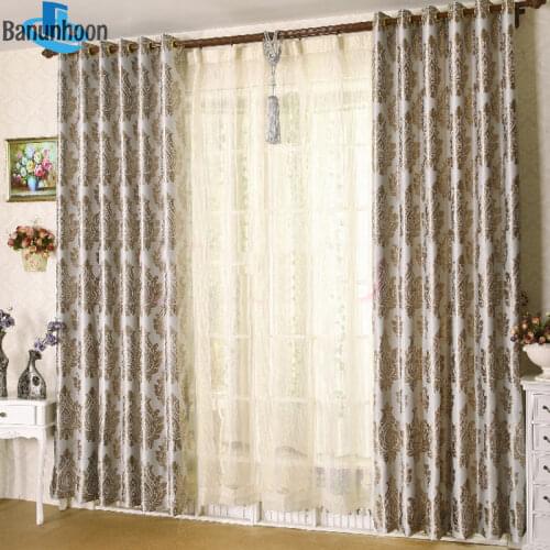 Hospital Cafe Hotel Curtains Blackout Living Room European Jacquard Window Treatment For Bedroom kids 1pc