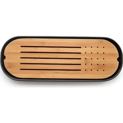Large Serving Tea Tray Bamboo Chinese Style Kung Fu Tea Water Storage Tea Tray Simple Vintage Petit Plateau Teaware DI50CP