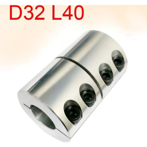 D32 L40 8-16mm carving machine large torque AL rigid coupling cnc router solid coupling butt-muff shaft coupler aluminium alloy