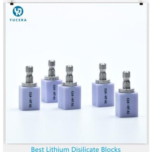 HT Lithium Disilicate Glass Ceramic Block 5 pcs/lot Dental Glass Blocks Lithium Dislicate Blocks Emax Dental Emax for CADCAM