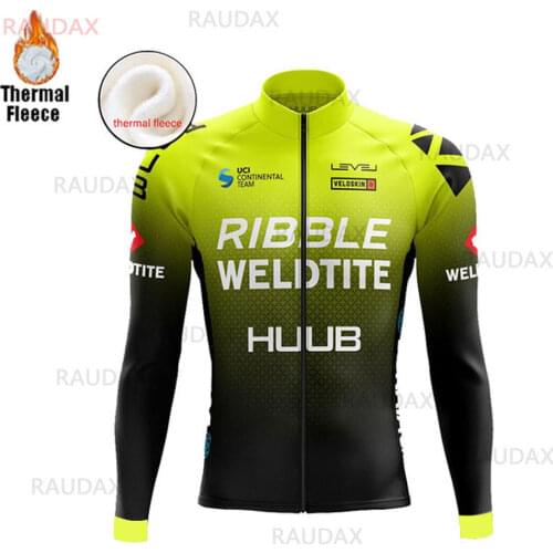 HUUB Long Sleeves Cycling Jersey 2021 Pro Team Winter Thermal Fleece Bicycle Cycling Clothing Mens MTB Roupa Ciclismo Masculino