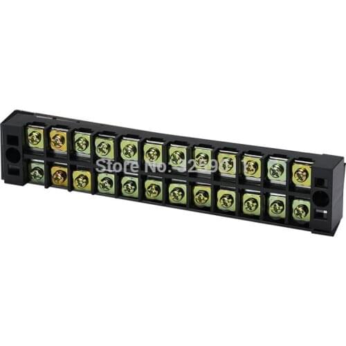 10PCS TB-2512 TB25A10P Suyep 12 Positions Dual Rows 600V 25A Wire Barrier Block Terminal Strip copper
