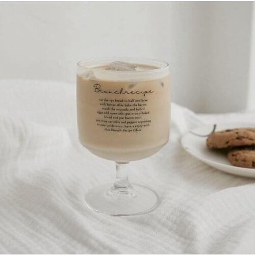 Red Wine Glass Cup Juice Glasses Yogurt Cold Drink Cup Wine Glass Goblet Transparent Glass Cup For Water Juice Beer Cocktails P