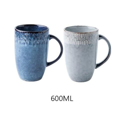 Simple Retro Ceramic Coffee Mug Milk Cup Large Capacity Milk Breakfast Mug Household Drinking Mugs Funny Office Creative