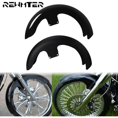 Motorcycle 21" Wrap 5.5" Front Fender Mudguard Cover Protector Gloss Black /Matte Black For Harley Touring Electra Street Glide