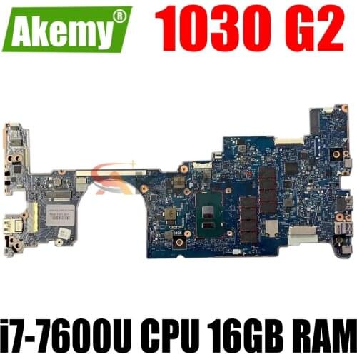 AKEMY 920054-601 For HP EliteBook X360 1030 G2 Laptop Motherboard 6050A2848001-MB-A01 13.3 inch i7-7600U CPU 16GB RAM