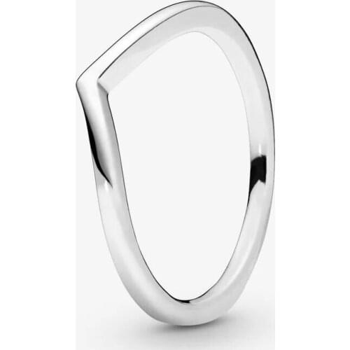 Minimalist Polished Wishbone Ring Simple Stackable Silver Ring for Women Wedding Engagement Jewelry Girlfriend Gift Multi Style