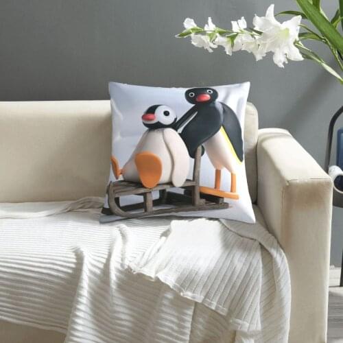 Pingu pillowcase printed cushion cover sofa waist pillow pillow cover