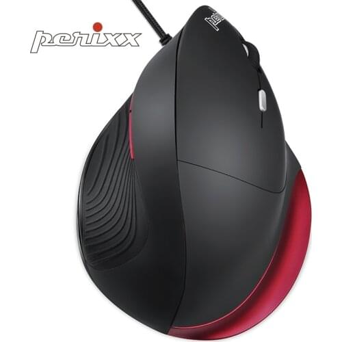 German Perixx PERIMICE 518R Ergonomic Vertical USB Wired Optical Mouse Programmable Desktop Notebook Mouse