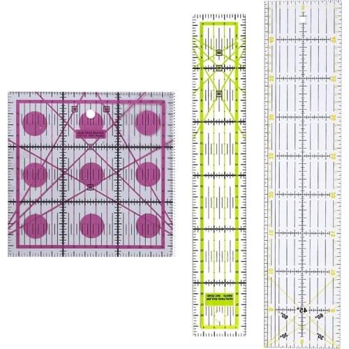 New 1/3Pcs/Set Fabric Cloth Ruler Set Acrylic Drawing Tools Ruler for DIY Patchwork Sewing Cutting Yardstick Craft Scale