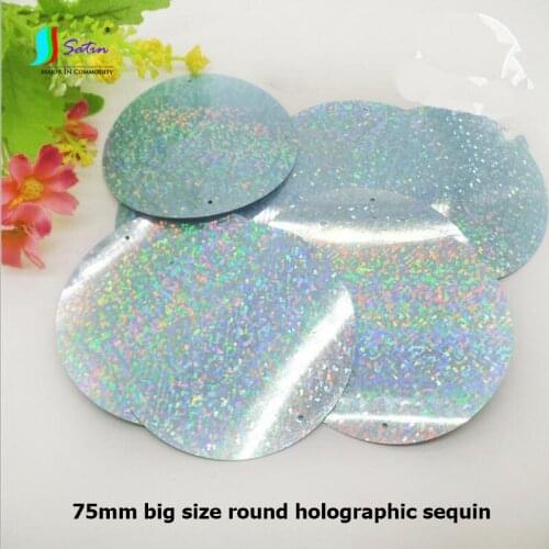Wholesale 500g Dance Clothes Diy Sequin Chain Curtain Wedding Dress Decorate Colorful Super Big Round 2-hole Holographic Sequin