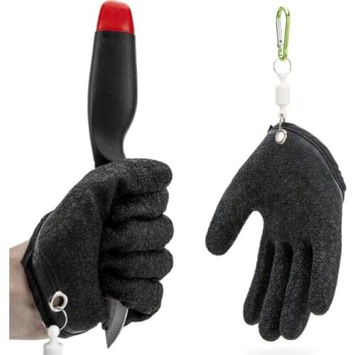 Fishing Glove With Magnet Release Fisherman Professional Catch Fish Cut And Puncture Resistant Anti-slip Latex Full Finger