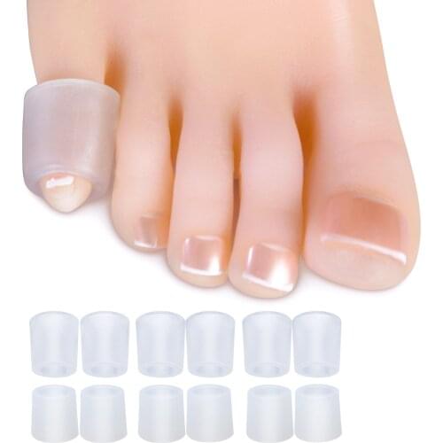 2pcs Transparent Gel Hammer Toe Protector German Style Open Toe Sleeves For Bunions Corns Friction Pain Relief Foot Care C1589