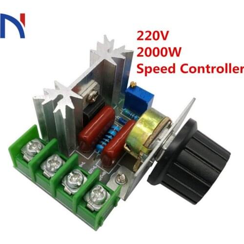 Speed Controller AC 50-220V 25A 2000W Motor Controller SCR High-power Electronic Voltage Regulator Motor LED Dimmers Module