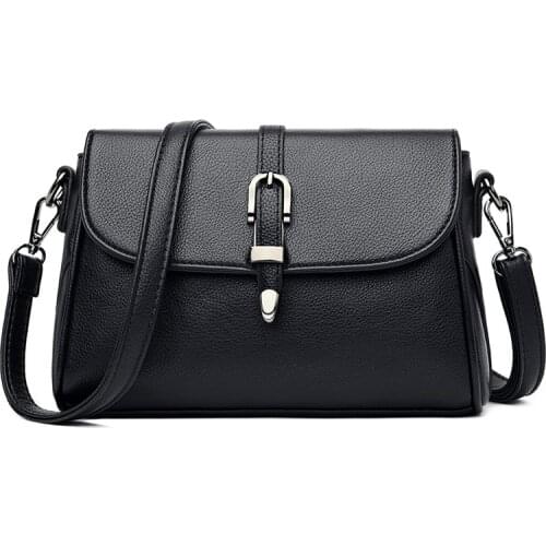 Luxury Soft Real Leather Women Handbag High Quality Durable Leather Female Shoulder Bag Fashion Business Women Flap Leather Bag