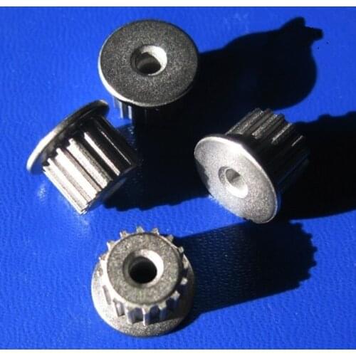 10pcs Powder Metallurgy Iron Base Synchronous Pulley 16 Teeth Inner Hole 3.14mm Outer Diameter 9.8/12.4mm Thickness 8.8/1.0mm