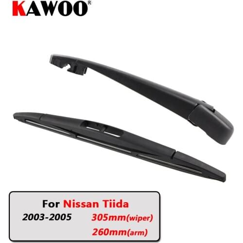 KAWOO Car Rear Wiper Blade Blades Back Window Wipers Arm For Nissan Tiida Hatchback (2003-2005) 305mm Auto Windscreen Blade
