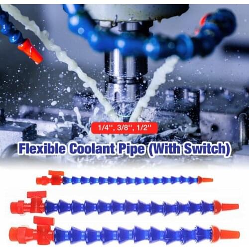 Lathe Flexible Adjustable Water Oil Coolant Pipe Hose Round Nozzle Plastic Hose Round Nozzle 1/4 Spark Plug Tube Condenser Tool