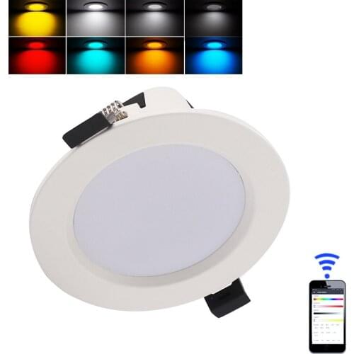 E27 Dimmable WIFI Smart LED Downlight APP Remote Control Recessed Ceiling Lamp Down Lights Round Panel Light