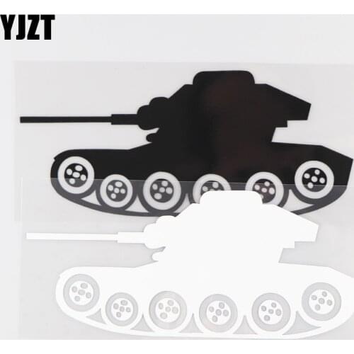 YJZT 6.8×15.9CM Military Armored Vehicle Vinyl Decal Personalized Decoration Car Sticker Black / Silver 20C-0080