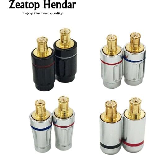10Pairs MMCX Male Gold Plated Earphone Pin Plug for Audio-technica ATH CKS1100 E40 E50 E70 Straight Shape DIY Connector