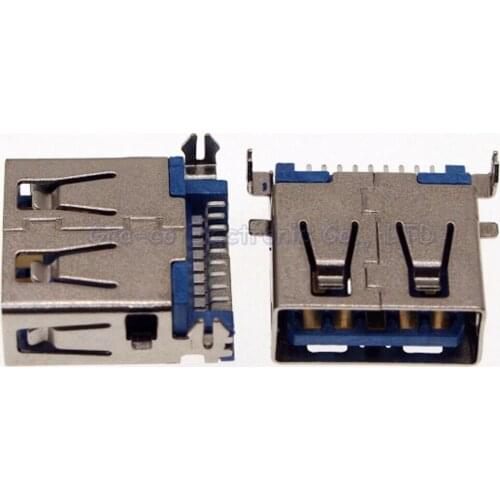 10pcs/lot USB socket USB 3.0 A Female interface 3.0 usb connector A type sinking plating