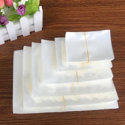 100pcs Environmentally friendly transparent vacuum bag food fresh light smooth plastic bags