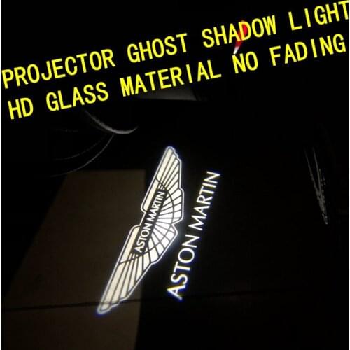 2pcs For ASTON MARTIN DB9 DB11 DBS DBX V8 V12 Vantage HD No Fading LED Car Door Welcome Light Projector Ghost Shadow Light
