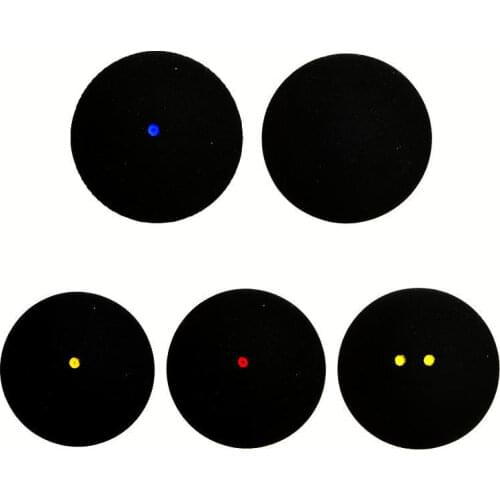 2pcs/lot Squash Ball Blue Red Yellow Low Speed Sports Rubber Balls Black For Professional Player Training 4mm