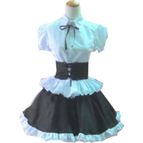 2019 Custom Fairy Tail Cosplay Juvia Loxar white and black maid Dress Costume gift hair accessory