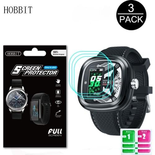 3PCS HD Clear LCD Film For Zeblaze Hybrid 2 Hybrid2 SmartWatch Full Coverage Screen Protector Soft TPU Hydrogel Film Not Glass