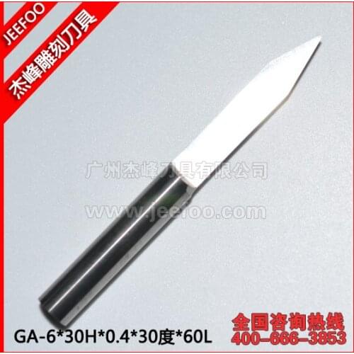 6MM 30Angle 0.4MM Sharp Cutters Flat Bottom Bits CNC, V Shape PCB Router Bit -Engraving, End Millinging Cutter