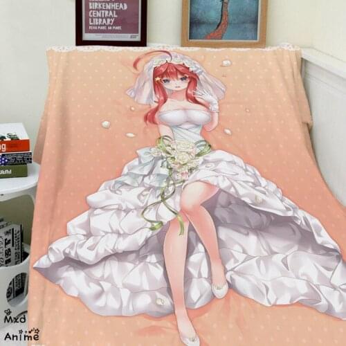 Anime The Quintessential Quintuplets Soft Flannel Fleece Throw Blanket Decorative Plane Blankets for sofa cosplay fans gift