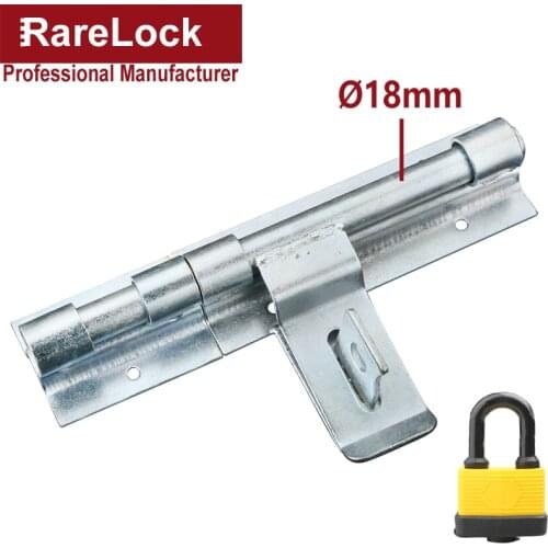 Large Door Latch Pole Diameter 18mm Use Padlock for Garden Gate Container Truck Rarelock MX04 G1