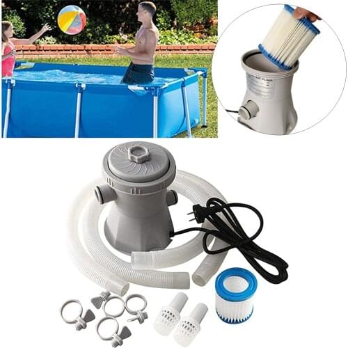 1pc 15W Swimming Pool Electric Filter Pump For Above Ground Pools System Kit Paddling Pool Reusable Water Cleaner EU Plug