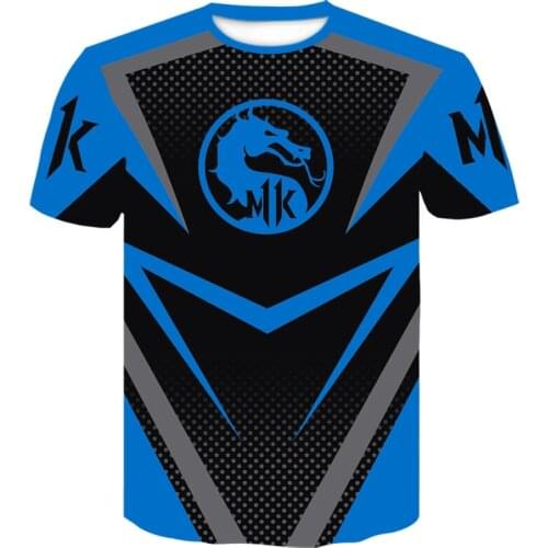 Game Mortal Kombat 11 Printed 3D T-shirt Men/women Casual T shirt Fashion style T-Shirts Personality Streetwear blue tshirt