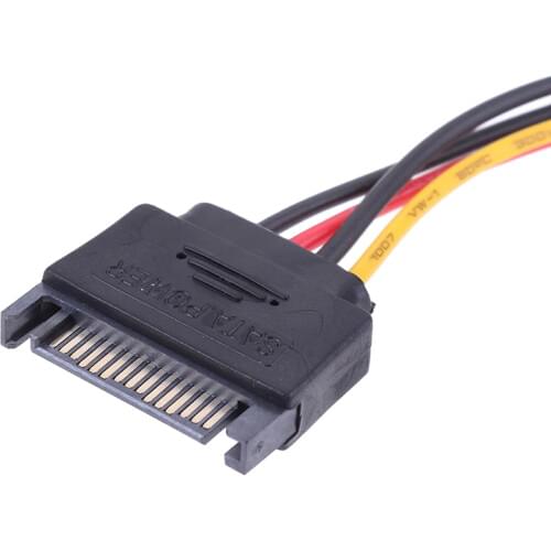 SATA TO IDE Power Cable 15 Pin SATA Male to Molex IDE 4 Pin Female Cable Adapter