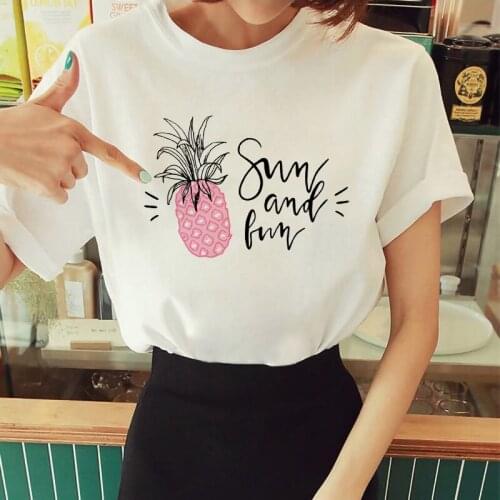 Kawaii Summer Oversized Plus Size T Shirt Clothing Crop Top Anime Vintage Tshirt for Women White T-shirts Clothes Manga Clothes