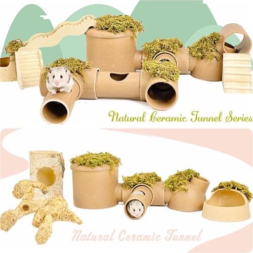 Summer Hamster Ceramic Shelter Ceramic Hamster Channel Hamster Cage Landscaping Supplies Hamster Accessories Hamster Tunnel