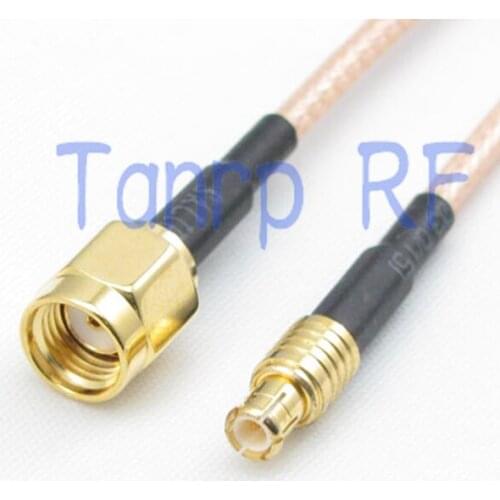 50CM Pigtail coaxial jumper cable RG316 extension cord 20in RP SMA male to MCX male plug RF adapter connector