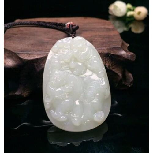 Ring and Tian Yuhua Open Rich Pendant h41