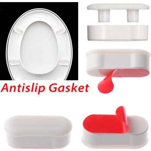 4Pcs/lot Antislip Gasket Set Bumper Bathroom Products Self-adhesive Increase The Height Toilet Seat Cushioning Pads