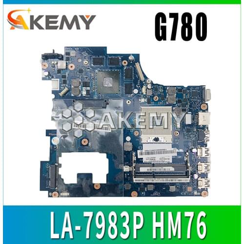 LA-7983P For Lenovo Ideapad G780 For Lenovo QIWG7 LA-7983P HM76 PGA989 DDR3 8 video chips motherboard Test 100% original