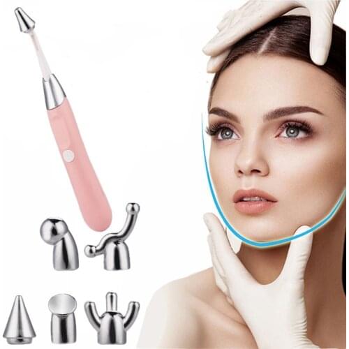 6 In 1 Beauty Bar Electric Face Eye Nose Body Joint Massager Anti Wrinkle Facial Skin Lifting Tightening Body Massage Stick Tool