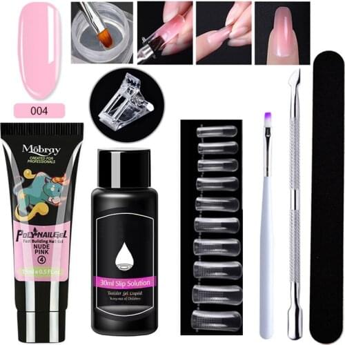 7PCS 15G Poly UV Gel Set Nail Gel Kit For Manicure Set Acrylic Solution Builder Clear Color Gel Extension Nail Tools Set